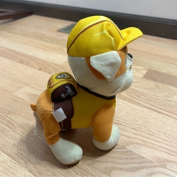 Paw Patrol Rubble Plush Stuffed Animal Dog Yellow Kids Toy - Picture 7 of 7